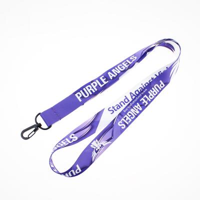 China 3/4 Inch Polyester Lanyards Custom Sublimation Printing Logo Lanyards With Lobster Hook for sale