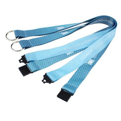 China High Quality Custom Made Office Polyester Dye Sublimation ID Badge Holder Lanyards With Custom Logo for sale