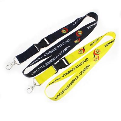 China High Quality Custom Office Polyester Dye Sublimation ID Badge Holder Lanyards With Custom Logo for sale