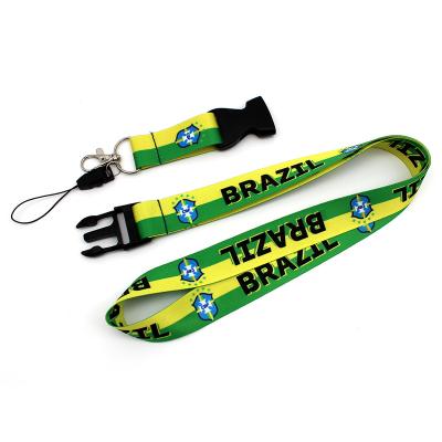 China Wholesale Custom Cheap Promotion ID Card Logo Printing Neck Personalized Polyester Breakpoint Sublimation Lanyard for sale