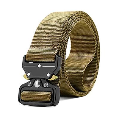 China Hot Selling Eco-friendly Fabric Military Tactical Nylon Belt For Men Outdoor Durable Alloy Buckle Army Waist Belts for sale