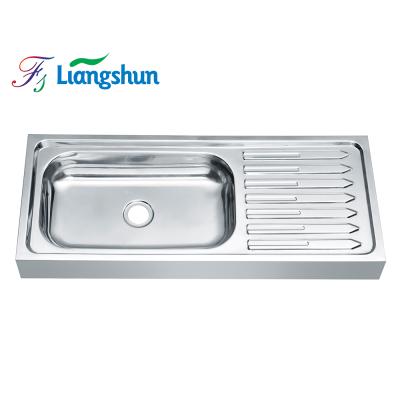 中国 With Faucet Rectangle 7029 Mini New Design Above Mounted Stainless Steel Kitchen Sink Lavamanos sink with drainer 販売のため