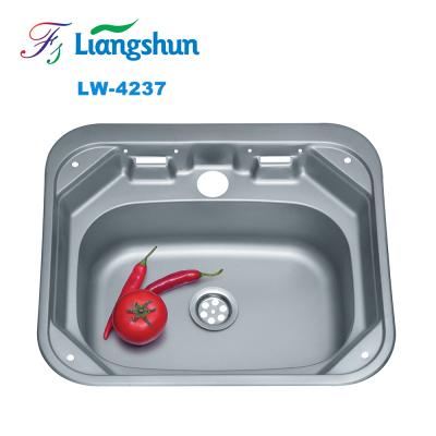 中国 No Faucet LW-4237 Nano Finish Train Sink Portable Hand Basin Sink Or RV Kitchen Sink 304 Stainless Steel 販売のため