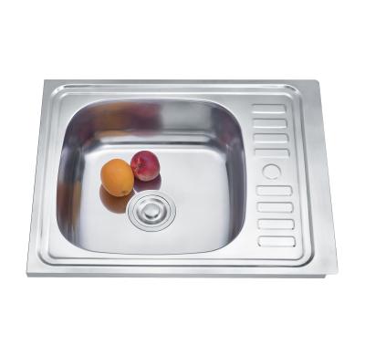 中国 Without Faucet LW-6050 Mini Size Drainer Kitchen Sink Stainless Steel Single Bowl Sink 販売のため