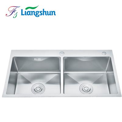 China With Faucet Selling Top Quality Nice Design Stainless Steel Kitchen Handmade Sink zu verkaufen