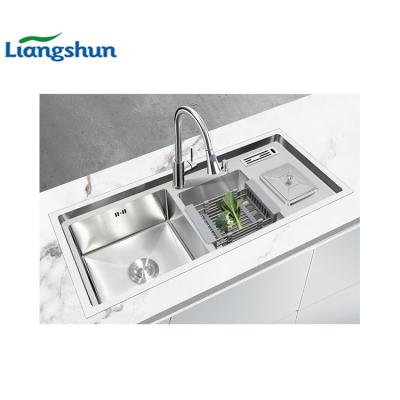 China Without Faucet Triple Bowl Sink 3 Bowl Stainless Steel Kitchen Sinks 3 Bowl Kitchen Sinks Te koop