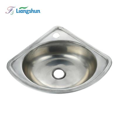 China Without Faucet LW-3636 RV Apartment Height Stainless Steel Professional Single Bowl Corner Kitchen Sink for sale