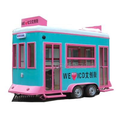 China PS Mobile Steamed Food Cart Commercial Food Supply Truck Galvanized Truck Food Trailer FO With Full Kitchen for sale