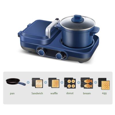 중국 Hot Selling Hotel Breakfast Sandwich Maker Machine Multifunctional Breakfast Machine 4 in 1 with Toast 판매용