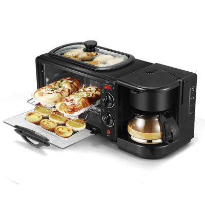 중국 Multifunctional Heating House Three-in-One Coffee Oven Toaster Commercial Mini Electric Oven Omelette Breakfast Machine Gift 판매용