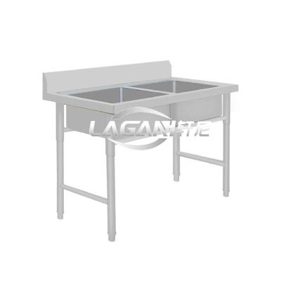 Chine Without Faucet 201 304 Stainless Steel Work Bench Kitchen Equipment Commercial Restaurant Sink à vendre