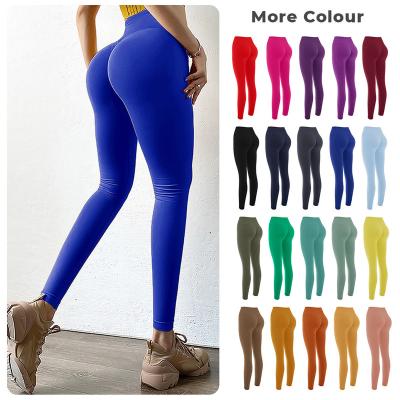 China Breathable Multicolor Optional Fitness Pants Women's Peach Hip Yoga Pants Hip Lift Up Waist Stretch Training Pants for sale