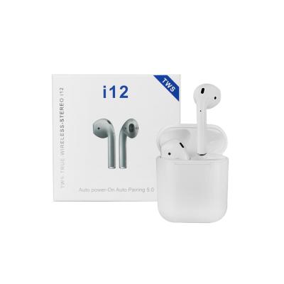 China new 2021 I12 TWS V5.0 In-ear Touch With Window Earbuds True Wireless Earphones Stereo Touch Control Wireless Earphone I12 TWS for sale