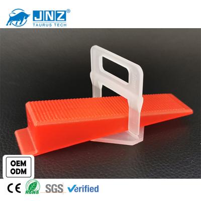 China JNZ Eco-Friendly Premium Factory Plastic Tile Clips & Wedges Green Red Tile Leveling System for sale