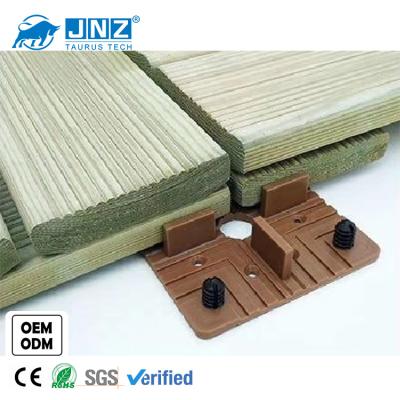 China Easy Wholesale Composite Decking Clips Plastic Installation JNZ Wpc Decking Accessories Plastic Tile Deck Connector for sale