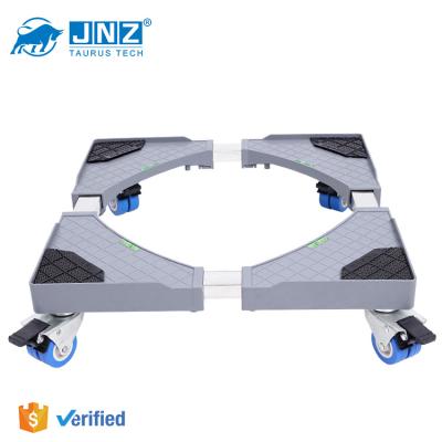 China JNZ Factory Price Adjustable Mobile Washing Machine Refrigerator Base Mobile Washing Machine Bracket for sale