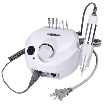 China Enclosed Electric Pedicure Hardware Manicure Kit White File 6 Bit 30000 Pro Nail Drill Rpm for sale