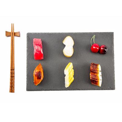 China Disposable High Quality Natural Slate Dish Cheese Serving Board Dish for sale