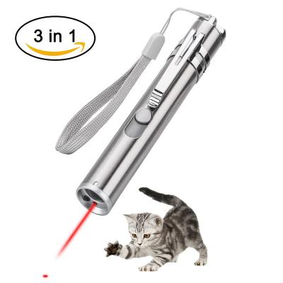 China Viable 3 in 1 Rechargeable Red USB LED Dot Laser Pointer Interactive Cat Hunter Toy for sale