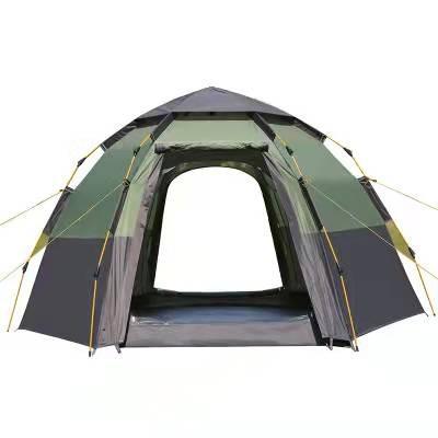 China Waterpoof 5-6 Person In Stock PU3000 Outdoor Waterproof Big Size Large Camping Tent for sale