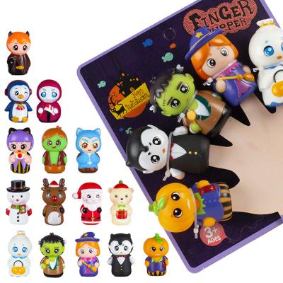 China Funny Mini Kids Finger Monster Puppet Ghost Magic Scary Head Entertainment Toys Halloween Christmas Toys Creative Finger Toys for sale