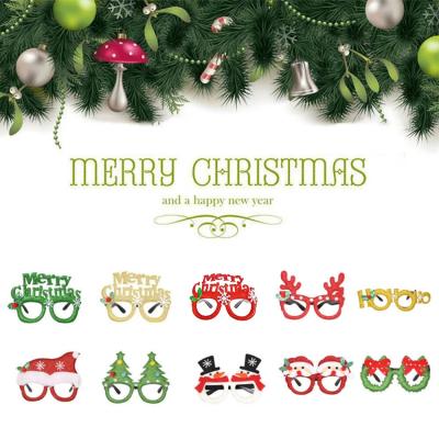 China Entertainment Toys Glasses 2021 Toy Party New Year Decor Merry Snowman Glass Frame Kids Christmas Decorations Happy for sale