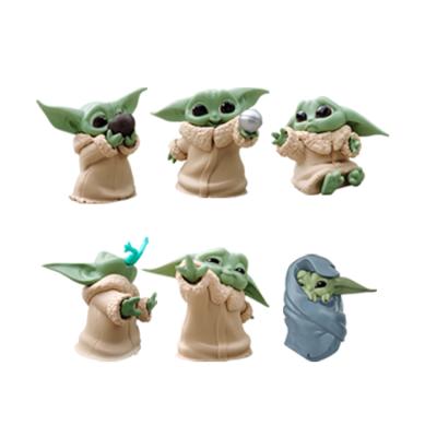 China 6 Pack Resin Toy Figure Collection Toy Baby Yoda Figure Gift Kid Yoda Doll Action Figure Baby Yoda Mold Ball Holiday Cartoon Toy for sale