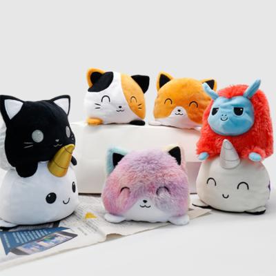 China Educational Toys In Running Handheld Flipped Dolls With Expression PP Cotton Realistic Anime Soft Stuffed Animal Plush Toys For Gift for sale