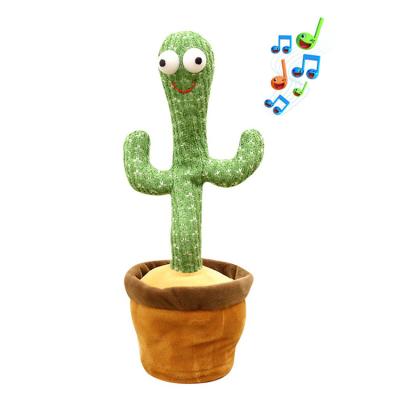 China Educational Plush Toys Dancing Cacti With Flexible Funny Stuffed Flowerpot Talking Enchanting Twirling Cactus Music Toys Songs for sale