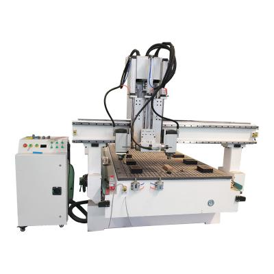 China Hotels 1300*2500*200mm 3 Axis Two Cnc Router Wood Processing Machine 1325 for sale