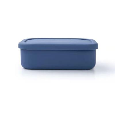 China Dishwasher Safe Food Container Bento Lunch Box Food Microwave Silicone Freshness Keeping Outside School Lunch Box for sale