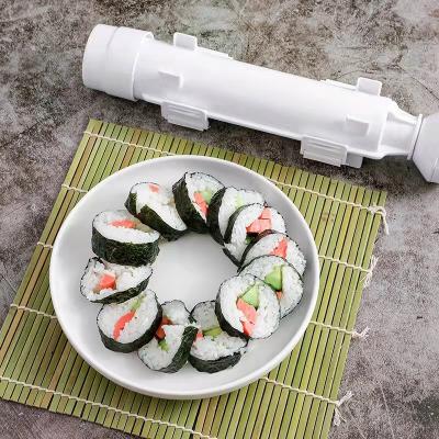 China Plastic Rolling Mat Kitchen Accessories Rolling Viable Vegetable Tool Meat Bazooka Mold DIY Rice Roll Maker Sushi Maker for sale