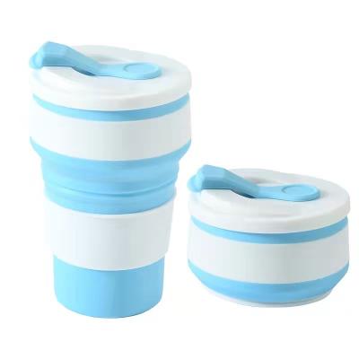 China Viable Multi-Function Collapsible Silicone Coffee Cup Silicone Folding Cup Silicone Cup Foldable Drinking Passionate Coffee Mug for sale