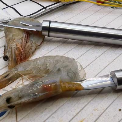 China Double Head Line Viable Universal Knife Shrimp Peeler Stainless Steel Intestine Knife De-Shrimp Machine for sale