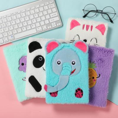 China Lovely hardcover notebook plush notebook, A5 hardcover notebook, notebook with embroidery for sale