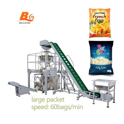 China Food French Fries Packaging Machine Popcorn Packing Machine Counting and Weighing for sale