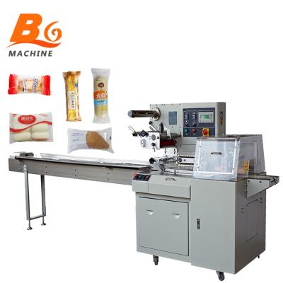 China Automatic Food Cake Burgers Roll Bun Bun Packaging Bread Packing Machine for sale