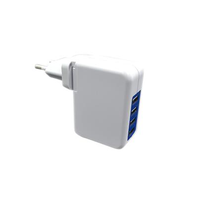 China Led Flashing When Connect To Power EU, USA, UK, AU Plugs 5V 4.8A Multi Port USB Wall Charger 4 USB Charger for sale