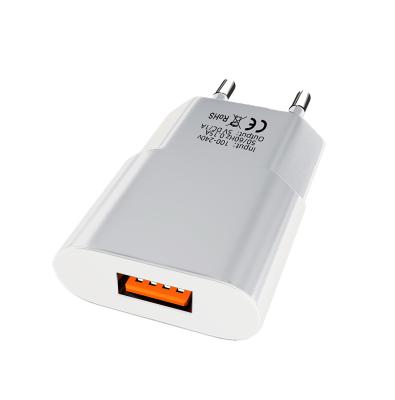 China Mobile Phone 1A to 2.1A EU Plug Portable USB Charger for sale