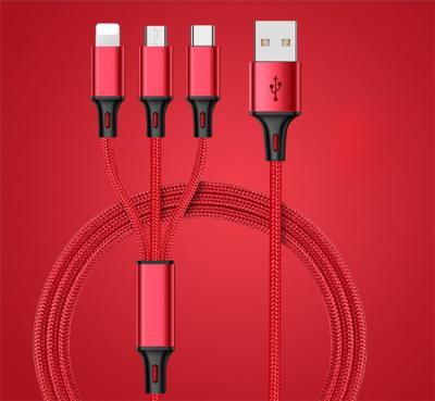 China Injection mold for durable and good quality abrasion resistant usb cord 3 in 1 cable for sale