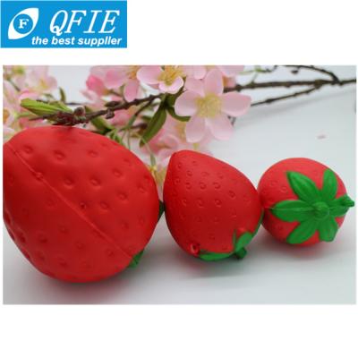 China Kawaii Promotional Toy 11.5CM PU Foam Big Strawberry Jumbo Squishy Slow Rising Toy For Kids for sale