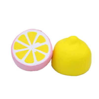 China Children's Toys PU Foam Sponge PU Fruit Simulation Fruit Lemon Slow Decompression Bound Toys for sale