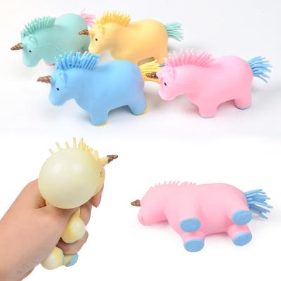 China 2021 Hot Selling Super Lightweight Amazon Clay Unicorn Pearl Grape Squeeze Ball Toys For Children For Children for sale