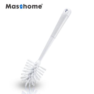 China Long TPR Masthom Handle PET Brush Filament Cup Stocked Bottle Brush for sale