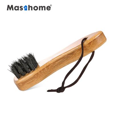 China Masthome Suede Hog Hair Cutter Clean Wooden Polish Clutch Nylon Horse Shoe Brush for sale