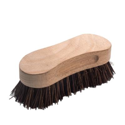 China Stocked Natural Masthome Household Clothes Cleaning Small Scrub Wooden Horse Hair Brush for sale