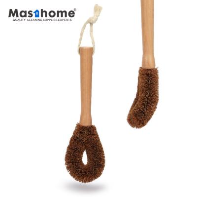 China Masthom Dish Bamboo Brush Stocked Wood Brush for Household Potty Brush Cleaning Bamboo Washing for sale