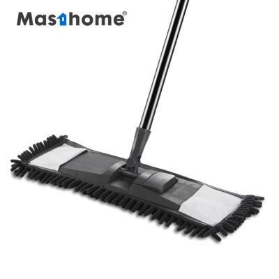 China Home Stocked Masthome Stainless Steel Chenille Cloth Duster Mop With 360 Floor Starcj Mop Magic Cleaning Broom for sale