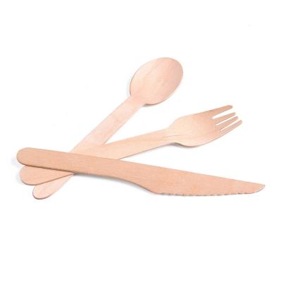 China Eco Friendly Biodegradable Compostable Wooden Utensils Wooden Cutlery Disposable 6