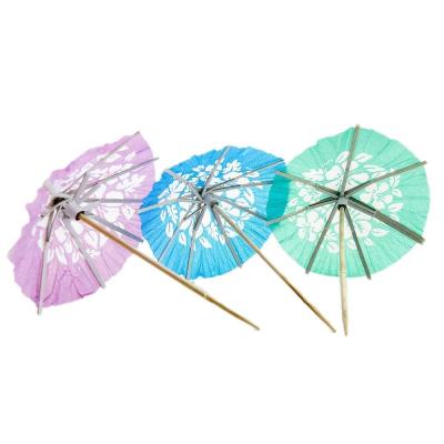 China Wedding Decoration Customized Picks Wooden Cocktail Umbrella Picks Umbrella Gifts for sale